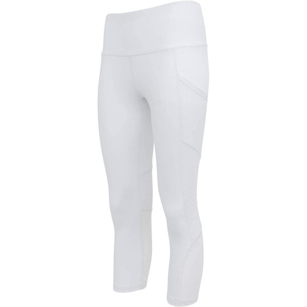 Capri-arctic White Lady Formal Activewear Yoga Pants Soft Gym Running Pants