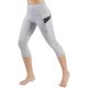 Capris714-spacedye White2 Madam Casual Yoga Athletic Leggings Active Workout Gym Running Pants