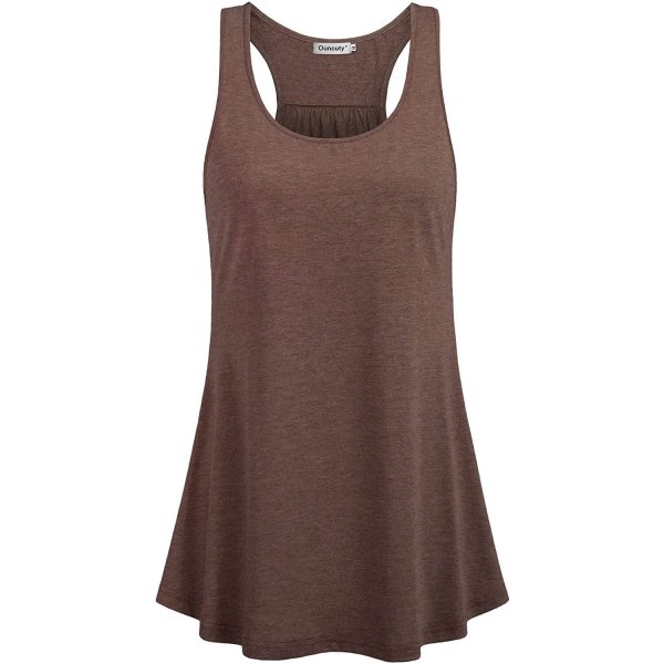 Brown Female Casual Sleeveless Wear Gym Sport