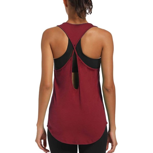 Bordeaux Red Madam Comfortable Sleeveless Top Sexy