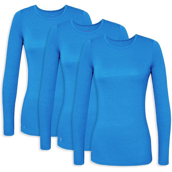 Pool Blue Lady Workout Long Sleeve Wear Gym Sport