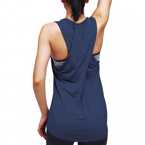 Navy Blue Madam Comfortable Sleeveless Wear Lightweight