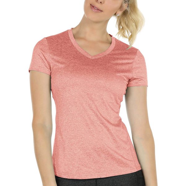 Peach Heather Female Comfortable Short Sleeve Clothes Lightweight