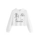 Z#3 White Women's Fashion Trend Sweatshirts Suitable For Vacation，Daily，Office，School