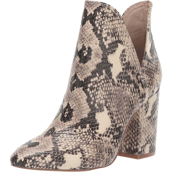 Beige Snake Lady Boots Fashion Style