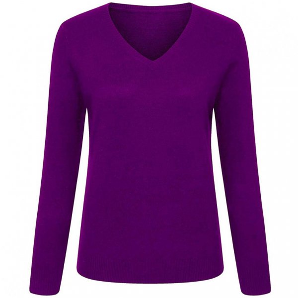 Purple Women's Beautiful Knitted Garment Fitting Suitable For Traveling