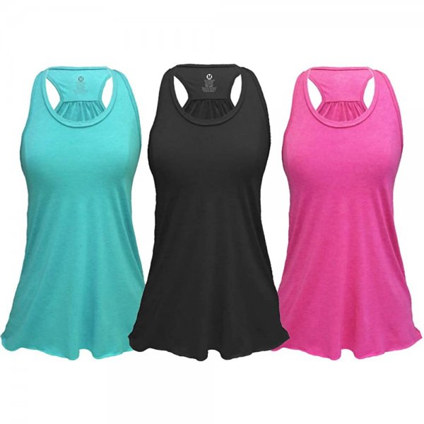 Black/Pink/Blue Women Beautiful Sleeveless Wear For Workout