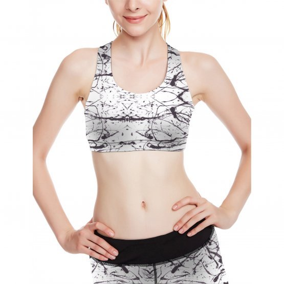 Women Activewear Yoga Clothes Strappy Crisscross Racerback Sports Bras - White