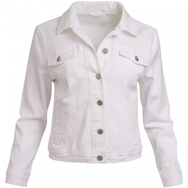 White Female Beautiful Jackets Coats Casual style